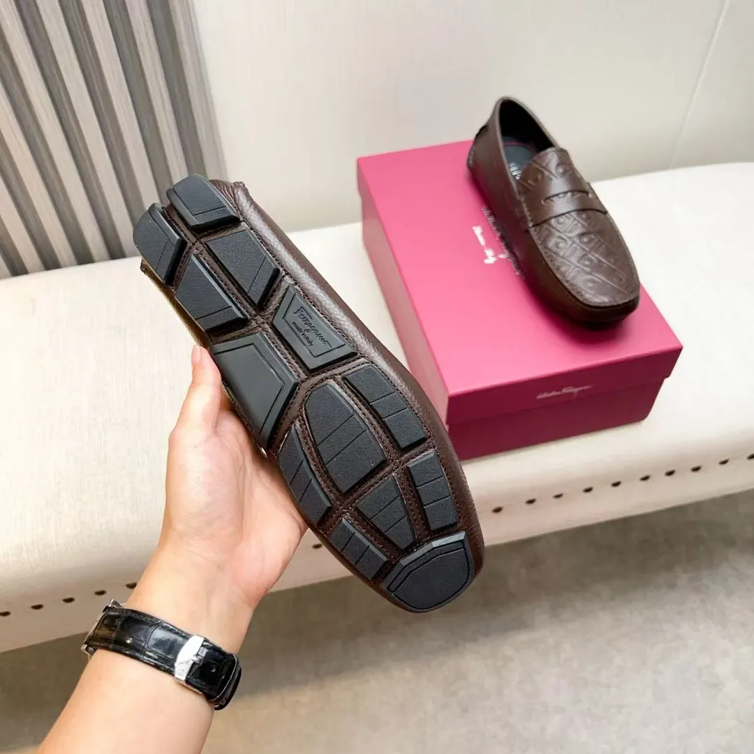 Men's men's shoes 💰620 Ferragamo new high-end quality 🔥 imported lychee pattern ➕ cowhide lining size 38-45